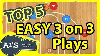 Best EASY 3 on 3 Basketball Plays For Kids [upl. by Nosreme]