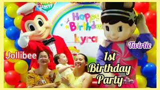 Jollibee Birthday Party for Our Kyra Rianes 1st Birthday [upl. by Obrien]