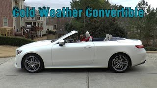 2018 MercedesBenz E 400 4MATIC Cabriolet Review  COLD Weather Convertible [upl. by Laiceps]