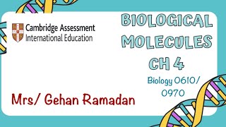 Biological Molecules CH4 [upl. by Neils]