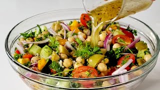 Mediterranean Chickpea Salad Recipe [upl. by Edmondo739]