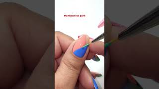 Multicolor nail paintviralvideo nailart ytshortsvideo simplenailartdesignsathome [upl. by Albarran170]