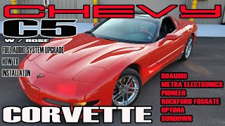 CHEVY C5 CORVETTE W BOSE  FULL AUDIO SYSTEM UPGRADE AND HOW TO [upl. by Adnirual]