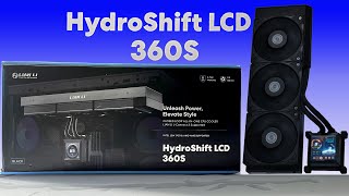 Lin Li Hydroshift LCD 360 s AIO Liquid Cooler Unbox install and test [upl. by Eidua]