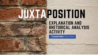 Juxtaposition Explanation and Rhetorical Analysis Activity [upl. by Annayat]