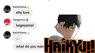 Hinata and who Kagehina angst Tsukikage  Haikyuu text [upl. by Namra]