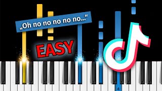 Capone  Oh No  EASY Piano Tutorial [upl. by Lletnwahs]