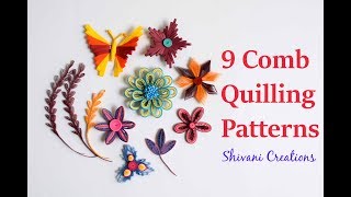 Introduction to Paper Quilling Part Five Comb Quilling TechniquesFleur quilling [upl. by Louie]