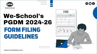 Welingkar PGDM 2024 Form Filling Process  We School Form Filling Guidelines [upl. by Ahsilrac]