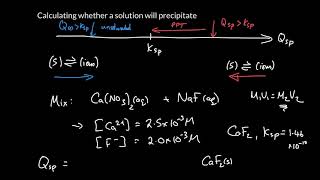 Week 10  12 Precipitation calculation using Qsp and Ksp [upl. by Concha]