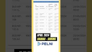 Jadwal Kapal Pelni Bulan April 2024 Rute Baubau  Sorong pelni jadwalkapalpelni pelnisorong [upl. by Drida606]