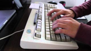 IBM Model M keyboard typing sound [upl. by Norrej]