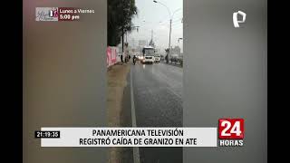 Ate caída de granizo sorprendió a vecinos y transeúntes [upl. by Costa239]