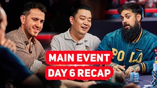 WSOP Main Event Day 6 Highlights The Downfall of Koray Aldemir Aaron Zhang amp Alejandro Lococo [upl. by Dam]