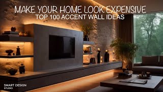 Top 100 ACCENT WALL IDEAS  TV wall living room lobby  ARCHITECTURE amp INTERIOR DESIGN CONCEPT [upl. by Htidirrem]