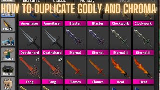 MM2 DUPE GLITCH How To DUPLICATE GODLYS amp CHROMAS In Mm2 WORKING 2021  Roblox Murder Mystery 2 [upl. by Aivlis]