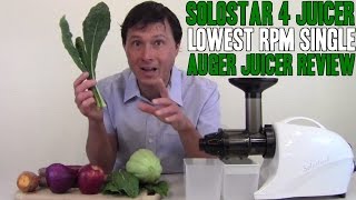 Solostar 4 Lowest RPM Horizontal Single Auger Juicer Review [upl. by Buatti]