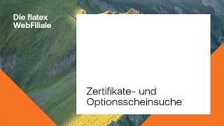 Zertifikate und Optionsscheinsuche [upl. by Aubarta962]