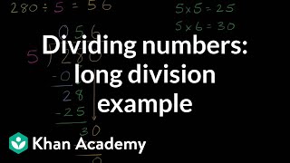 Dividing numbers long division example  4th grade  Khan Academy [upl. by Sherline282]