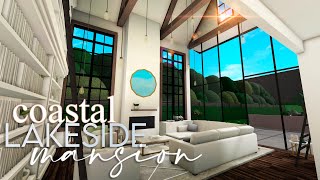 Bloxburg  Coastal Lakeside Mansion  750k  Architecture Series House Build [upl. by Eidissac]