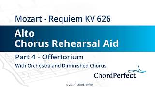 Mozarts Requiem Part 4  Offertorium  Alto Chorus Rehearsal Aid [upl. by Amikat970]