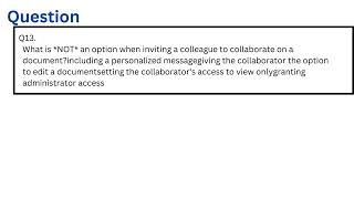 What is NOT an option when inviting a colleague to collaborate on a document [upl. by Terraj892]