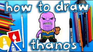 How To Draw Cartoon Thanos From Infinity War [upl. by Ulises]