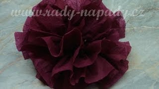 Květina z ubrousku  flower  diy [upl. by Alyek731]