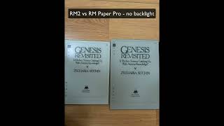 reMarkable 2 vs reMarkable Paper Pro  screen backlight sample [upl. by Mroz]