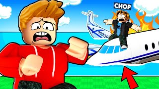 ROBLOX CHOP AND FROSTY PLAY AIRPLANE STORY PART 3 [upl. by Marcoux482]