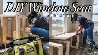 DIY Window Seat with Drawers [upl. by Mateya758]