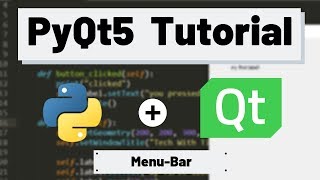 PyQt5 Tutorial  MenuBar Shortcuts Status Bar and Triggers [upl. by Ehcnalb944]