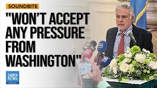 Won’t Accept Any Pressure From Washington Says Deputy PM Dar  Dawn News English [upl. by Martinson213]