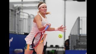 Eugenie Bouchard  2018 Luxembourg Open Day 3  Shot of the Day [upl. by Pearson]