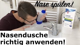 Nase spülen 👃🏻 Nasendusche richtig anwenden 💦 [upl. by Wind]