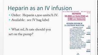 Heparin Calculations [upl. by Clere]