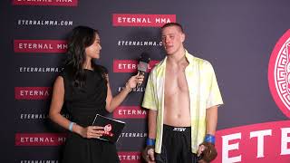 Eternal MMA 92 Christian Lapham Backstage Interview [upl. by Elumas]