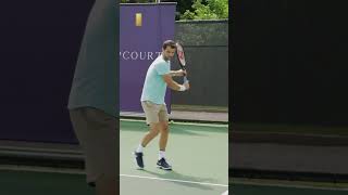 Grigor Dimitrov Explains Using Your Body for the One Handed Backhand [upl. by Ellerret792]