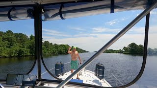 Boat Transport Day 2 Belhaven NC to Elizabeth City [upl. by Sapphera]