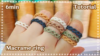 ENG 물방울모양 매듭반지 만들기 How to make raindrop macrame rings Tutorial [upl. by Anneh]