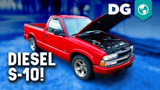 22 Isuzu 4cyl Diesel swapped 2000 Chevy S10 [upl. by Darcee]