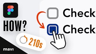 Create an Interactive Checkbox Component in 210 Seconds Figma Tutorial [upl. by Barb944]