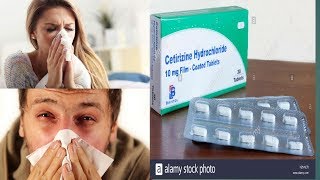 Cetirizine hydroclhoride 10mg tablets uses and side effects [upl. by Atinej11]