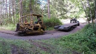 Cat D47U dozer part 2 Recovery from the woods [upl. by Aneris]