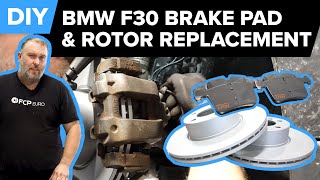 BMW F30 Front Brake Pad amp Disc Replacement DIY BMW 2Series 3Series amp 4Series [upl. by Janicki]