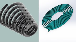 Solidworks Tutorial Modelling a conical amp spiral spring [upl. by Marguerita]