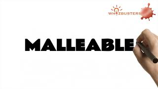 MALLEABLE adjective meaning with examples in sentences [upl. by Siloam766]