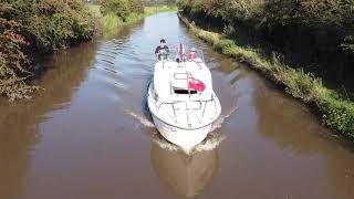 Cruising the Shropshire Union Canal with aerial views of Beeston Castle Cheshire plains [upl. by Lasley]