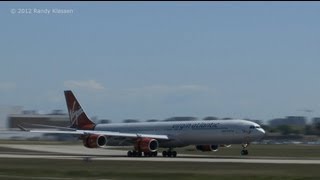 Virgin Atlantic A340600  Air Transat A330 landing at YVR [upl. by Natalya]