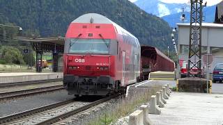 Car train loading and unloading at Mallnitz Obervellach Austria [upl. by Curkell]